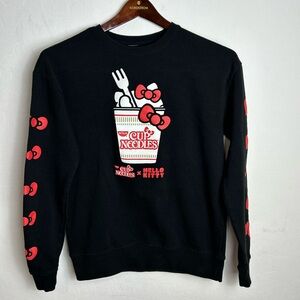 Hello Kitty x Nissin Cup Noodles Collab Long Sleeve Tee XS Kawaii Streetwear 🍜💖